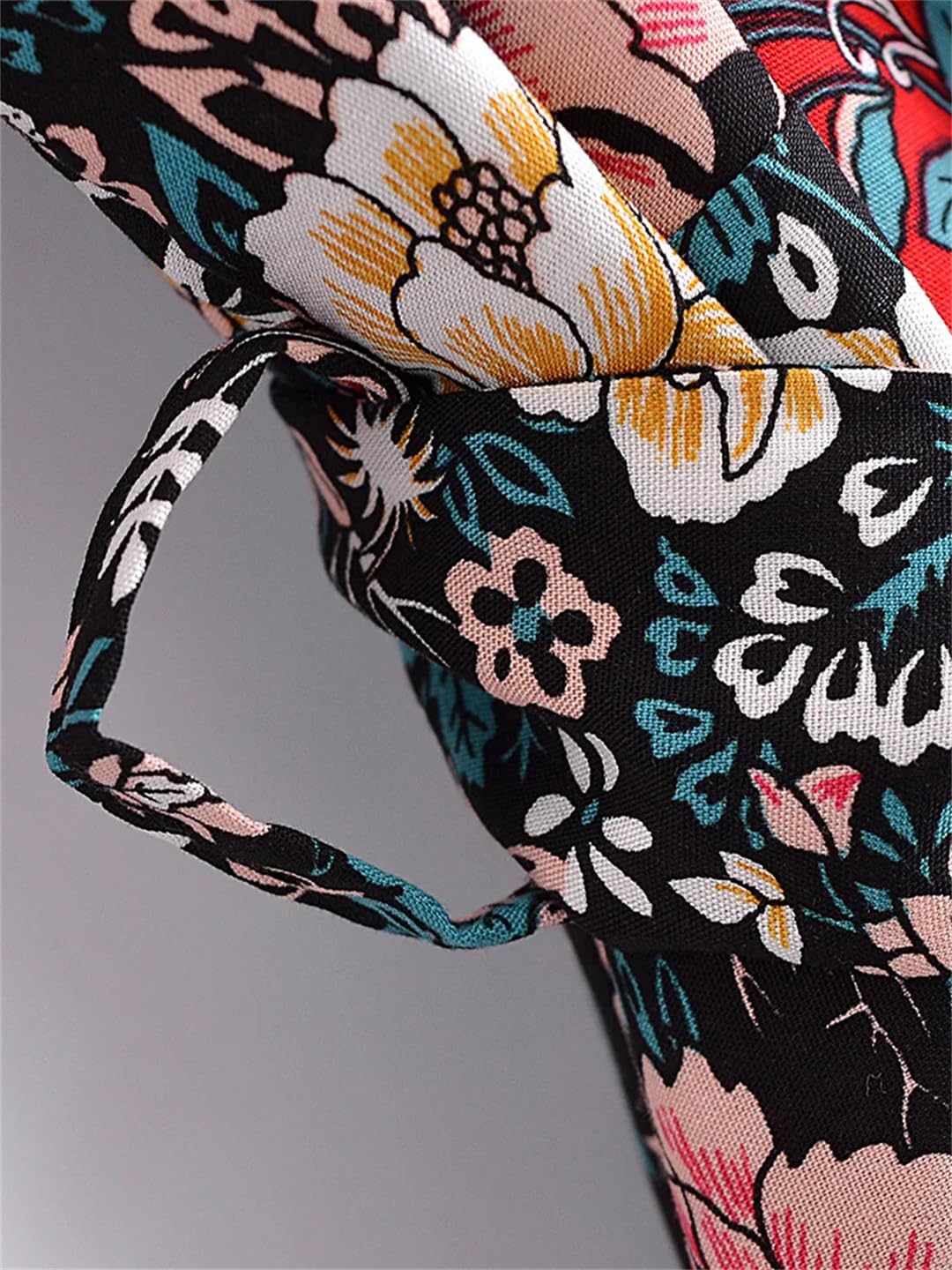 Disimlarl Kimono da donna con stampa floreale, stile bohémien, da spiaggia, con maniche a pipistrello, maxi accappatoio copricostume