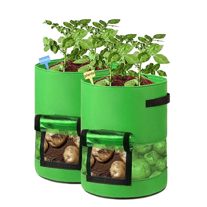 Buy Sunrich Potato Grow Bags 10 Gallon 2 Pack Plant Grow Bags with 360