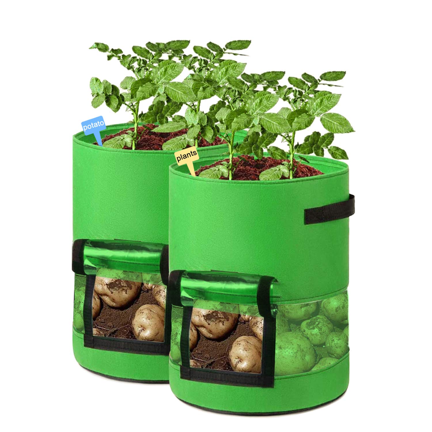 Buy Sunrich Potato Grow Bags 10 Gallon 2 Pack Plant Grow Bags with 360