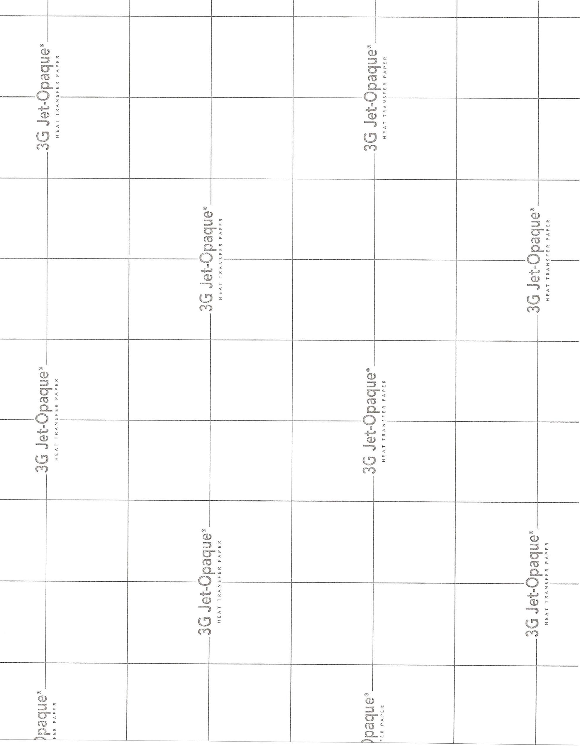 Iron ON Heat Transfer Paper 3G Jet Opaque 8.5 x 11" Custom Pack 25 Sheets