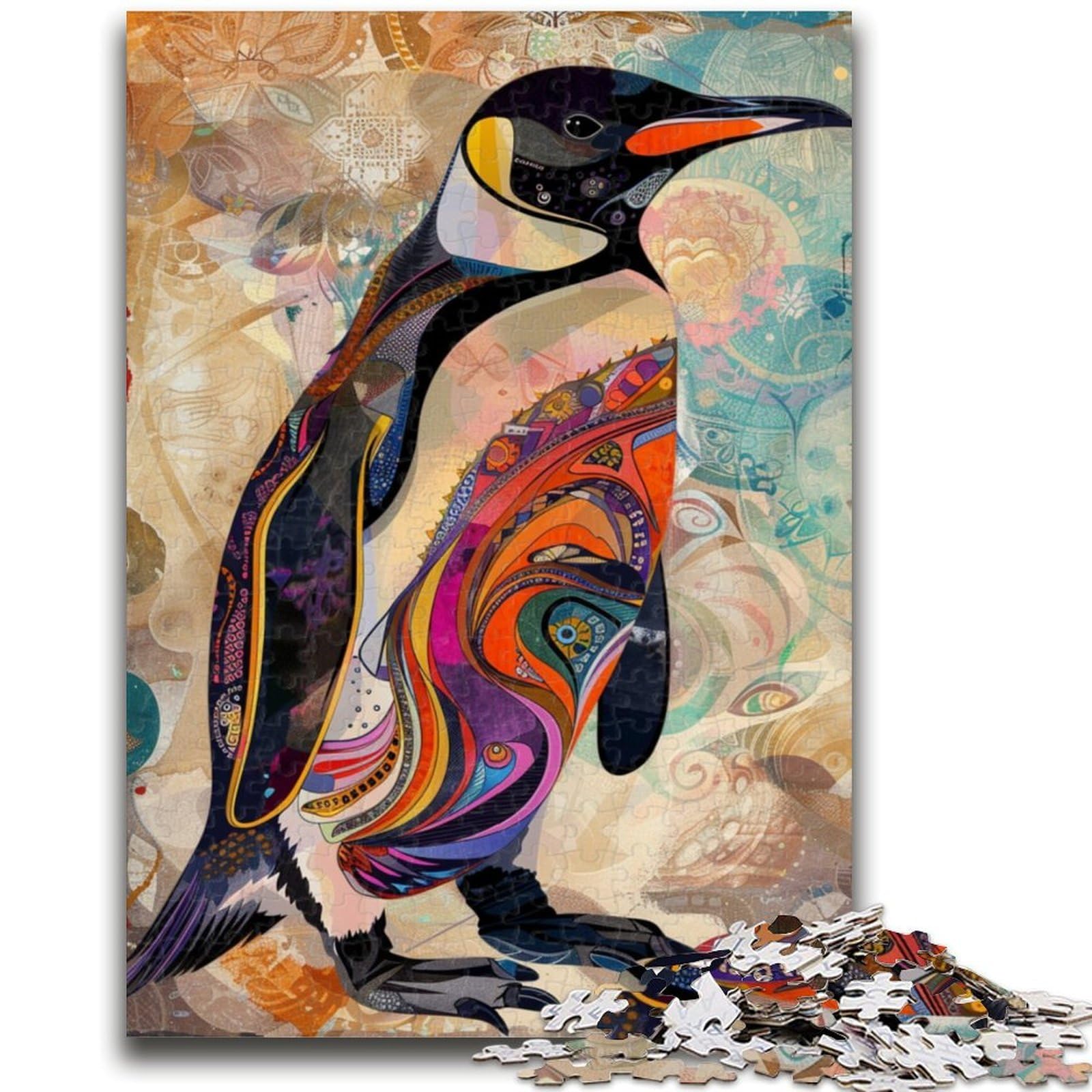Jigsaws Puzzles 1000 Pieces for Teenagers Gifts Penguin Stress Reliever Difficult Challenge Unique Home Decor And Gifts 50X75CM