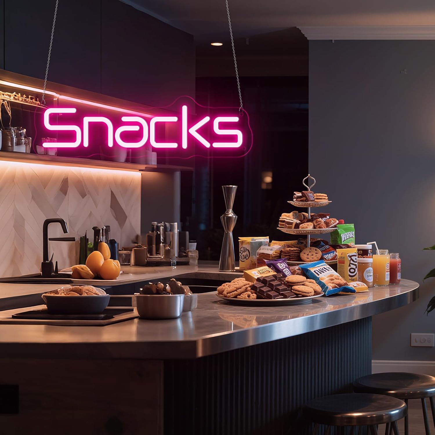 Snacks Neon Sign Snacks Store Light Up Sign,USB Powered,Adjustable Brightness Snacks LED Neon Sign for Store Window Business Bar Coffee Hotel Salon Restaurant Lounge 38cm*11cm