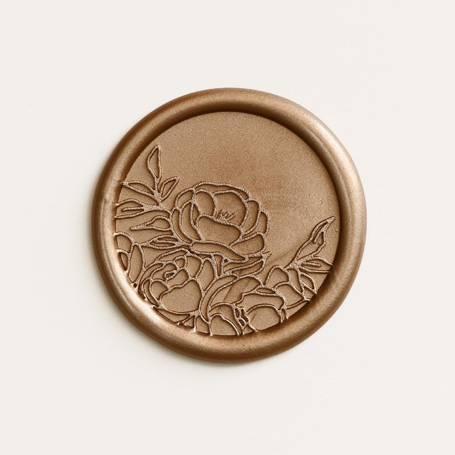 Peony Bloom Wax Seal Stamp - for Wedding Invitations, Greeting Cards, Gift Wrapping, Branding, Art Project