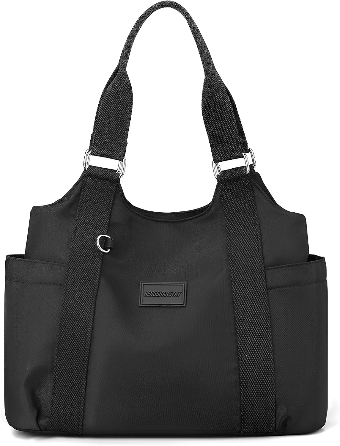 VODIU Nylon Tote Bag for Women Work Shoulder Handbags with Pockets, Everyday Purses for Women Waterproof Hand-bag with Zipper