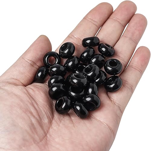 Miniatura 2 de Loveliome 20 cuentas de jade Rondelle Picasso de piedra suelta de agujero grande para cristales y piedras curativas para hacer joyas