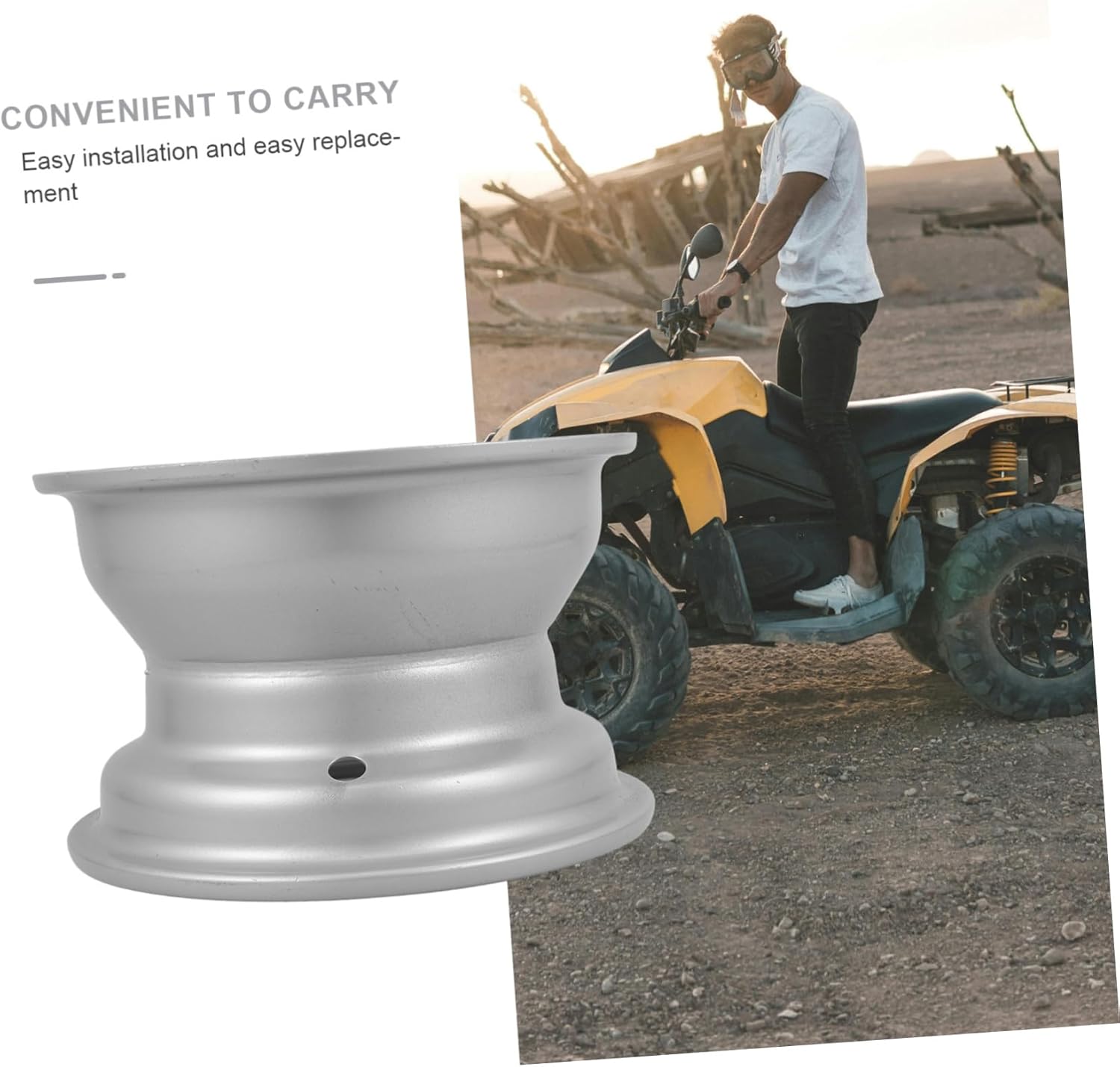 3holes Atv Wheel Rim Three-hole Design Compatible Engines Easy Installation for Enhanced Stability and -road Scenarios