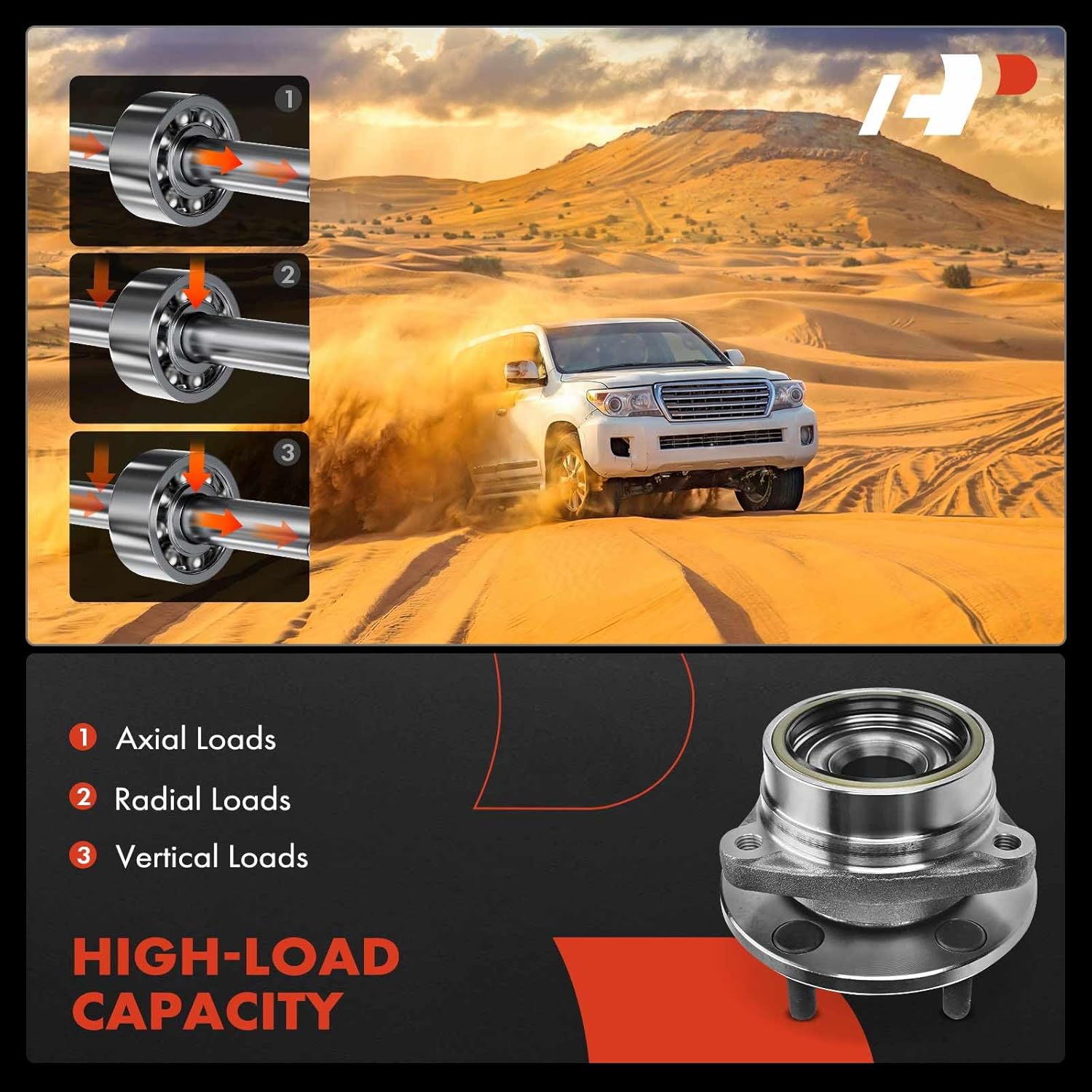 A-Premium 2 x Front Wheel Bearing and Hub Assembly with 5-Lug Compatible with Jeep Wrangler 1987-1989, Cherokee 1984-1989, Comanche 1986-1989, Wagoneer 1984-1989