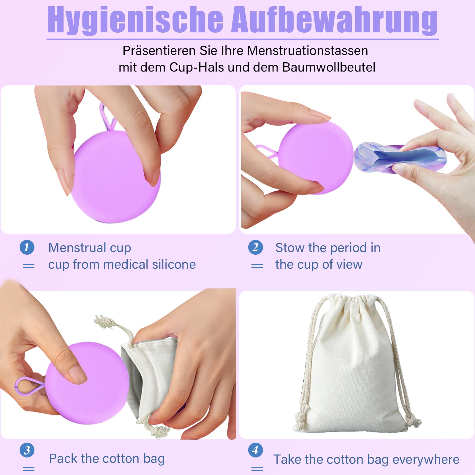2 pezzi Disco di disco mestruale S L, disco periodico riutilizzabile a tazza mestruale, dischi mestruale a prova di morbido fatto in silicone, alternativa ai tamponi