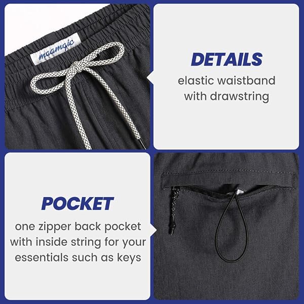 MaaMgic 7" Bañador Elastico Hombre de Natación Estiramiento de 4 vías Secado Rápido Interior de Malla Traje de Baño Deportivos 4-Way Stretch - 4