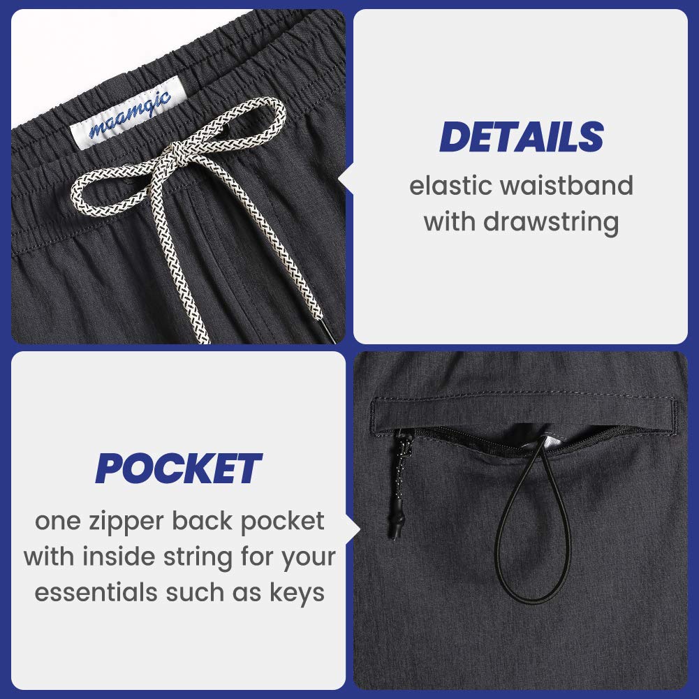 MaaMgic 7" Bañador Elastico Hombre de Natación Estiramiento de 4 vías Secado Rápido Interior de Malla Traje de Baño Deportivos 4-Way Stretch — view 4