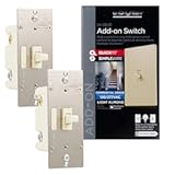 Enbrighten Almond Add-On Switch&comma; QuickFit & SimpleWire&comma; Z-Wave&sol;Zigbee&comma; Not A Stand Alone Switch&comma; 2 Pack&comma; 85096