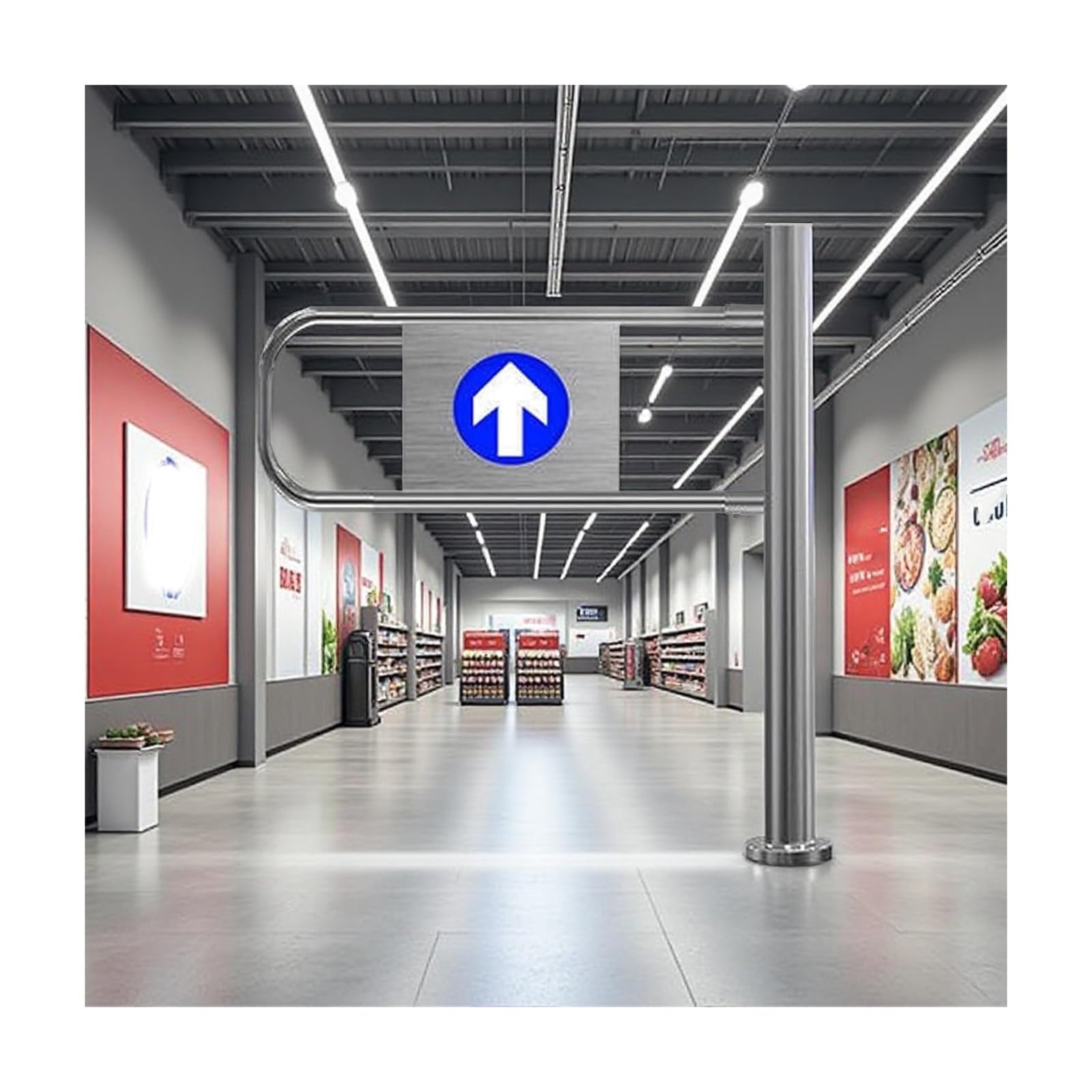 Cancello di sicurezza dell'oscillazione del metallo per il cancello pedonale della chiusura automatica di accesso del contatore 50cm per import/exportRight Side Entry Durable ty Solution