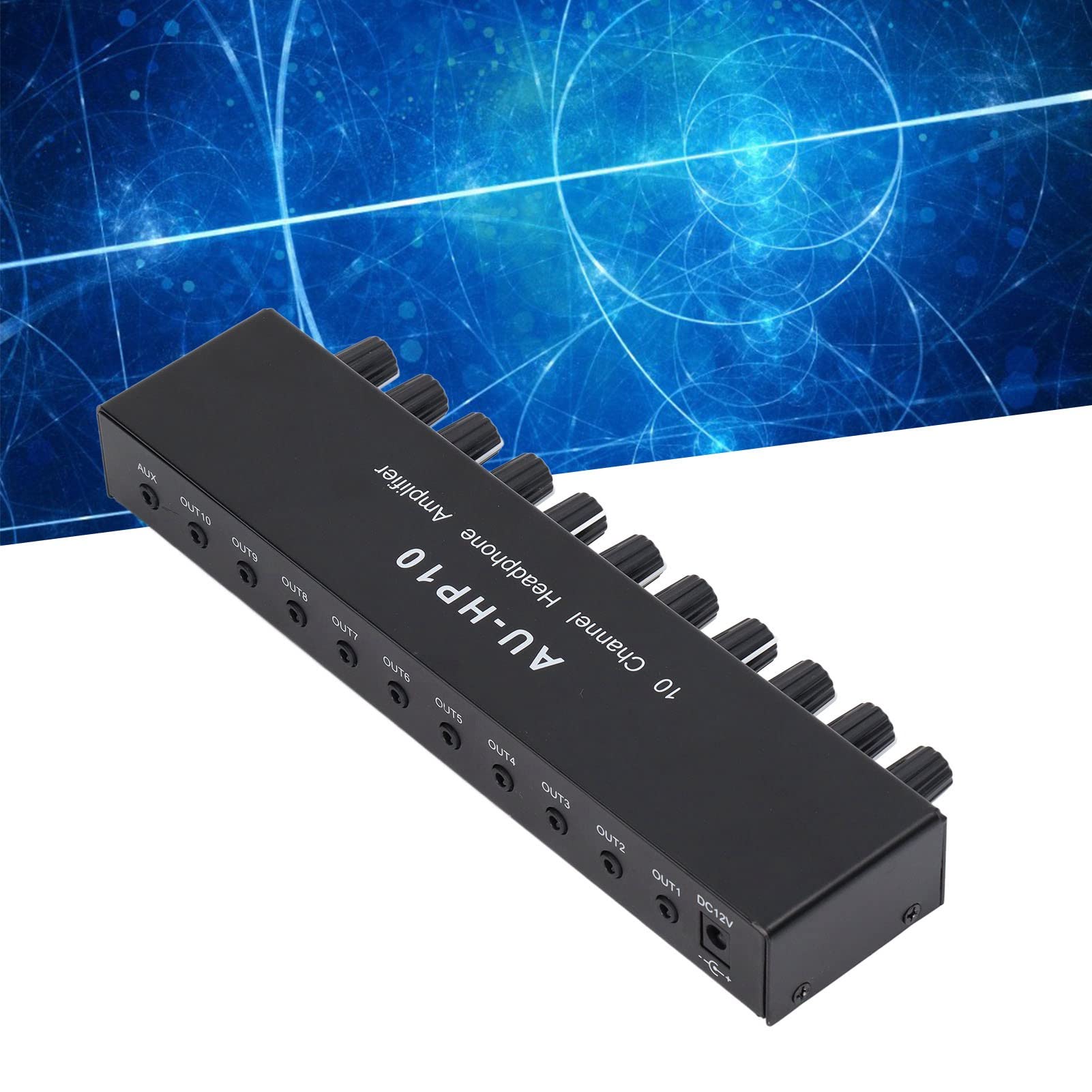 1 Ingresso 10 Uscita Amplificatore 10 Canali Amplificatore Per Cuffie Stereo Splitter Controller DC 12V 3.5mm per Studio Stage