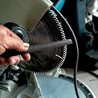 Vista 6 de Lima semicircular de 6 pulgadas de corte medio, dientes de doble corte, acero de alto carbono, lima de una sola mano sin mango, adecuada para dar