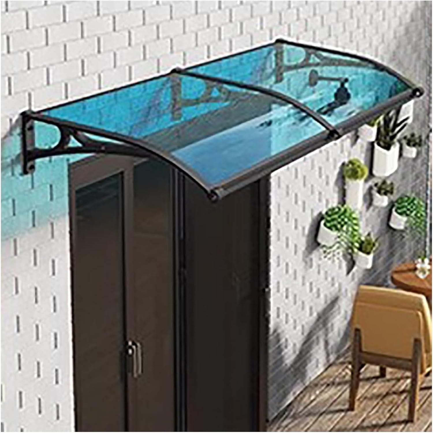 Front Doors/Windows Overhang Awning for Sun Shutter(Blue,80 * 80cm ...