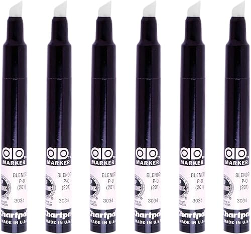 CHARTPAK Juego de 6 licuadoras de marcadores publicitarios, transparentes (P-O)