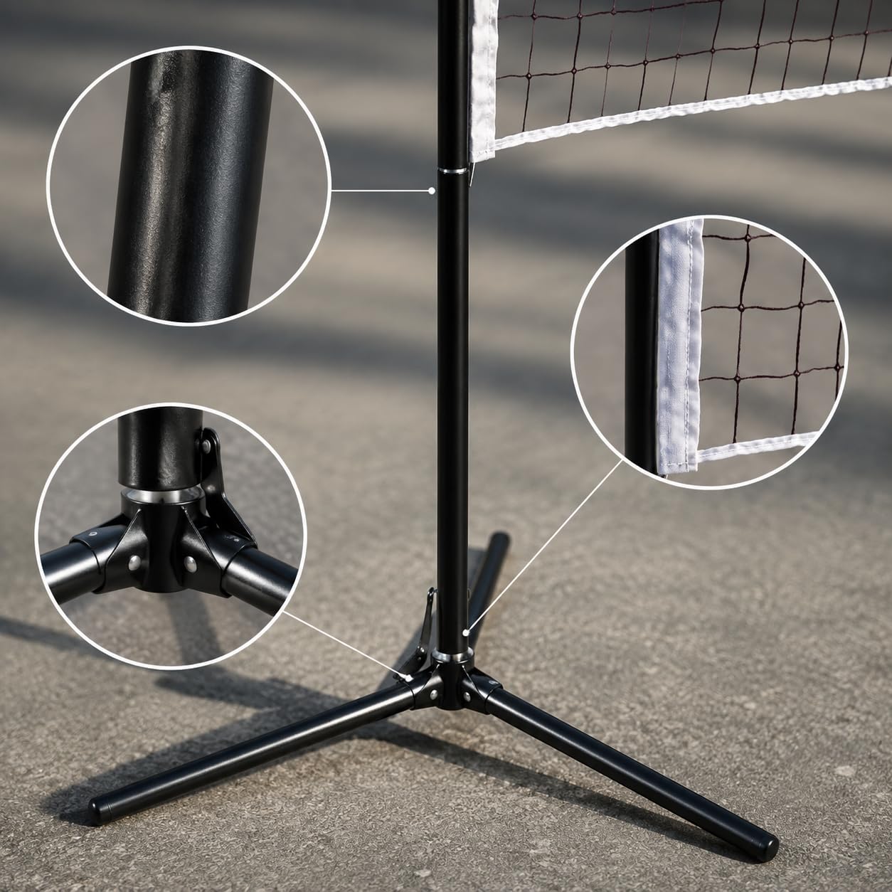 Amagogo Rete da Badminton Portatile Pieghevole in Lega di Alluminio Leggera E Stabile con Assemblaggio Veloce Adatta per Feste Eventi Sportivi Tempo Libero Ovunque