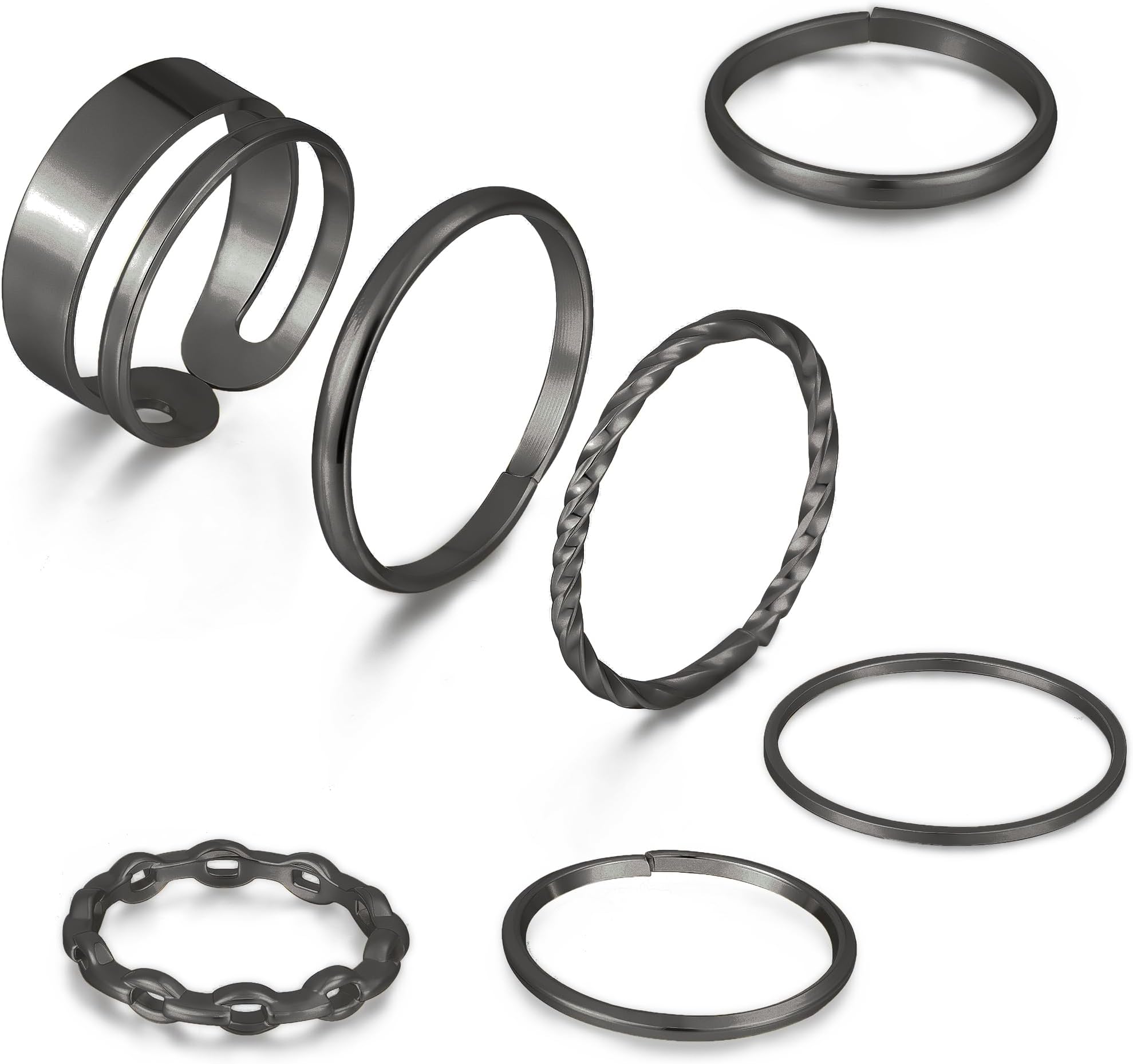 Gold Knuckle Rings Set for Women Snake Chain Stacking Ring Vintage BOHO Midi Rings SIze Mixed