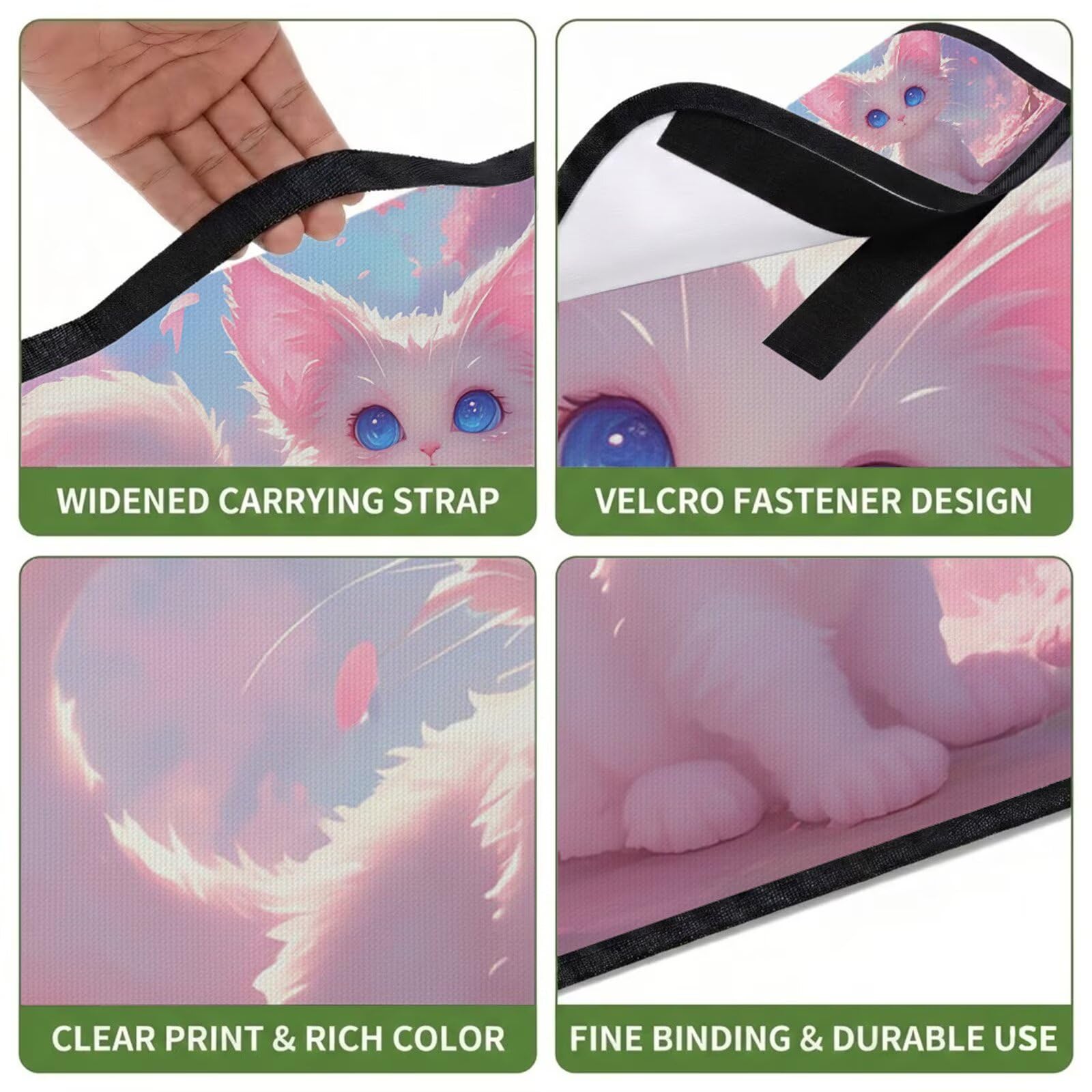 Coperta de Picnic 150x200 cm, gatto Manta Picnic Impermeable Anti-Sabbia Manta de Playa Pieghevole, Outdoor Picnic Blanket per Spiaggia, Camping, Giardino, Trekking - Giappone(3) FZ-197