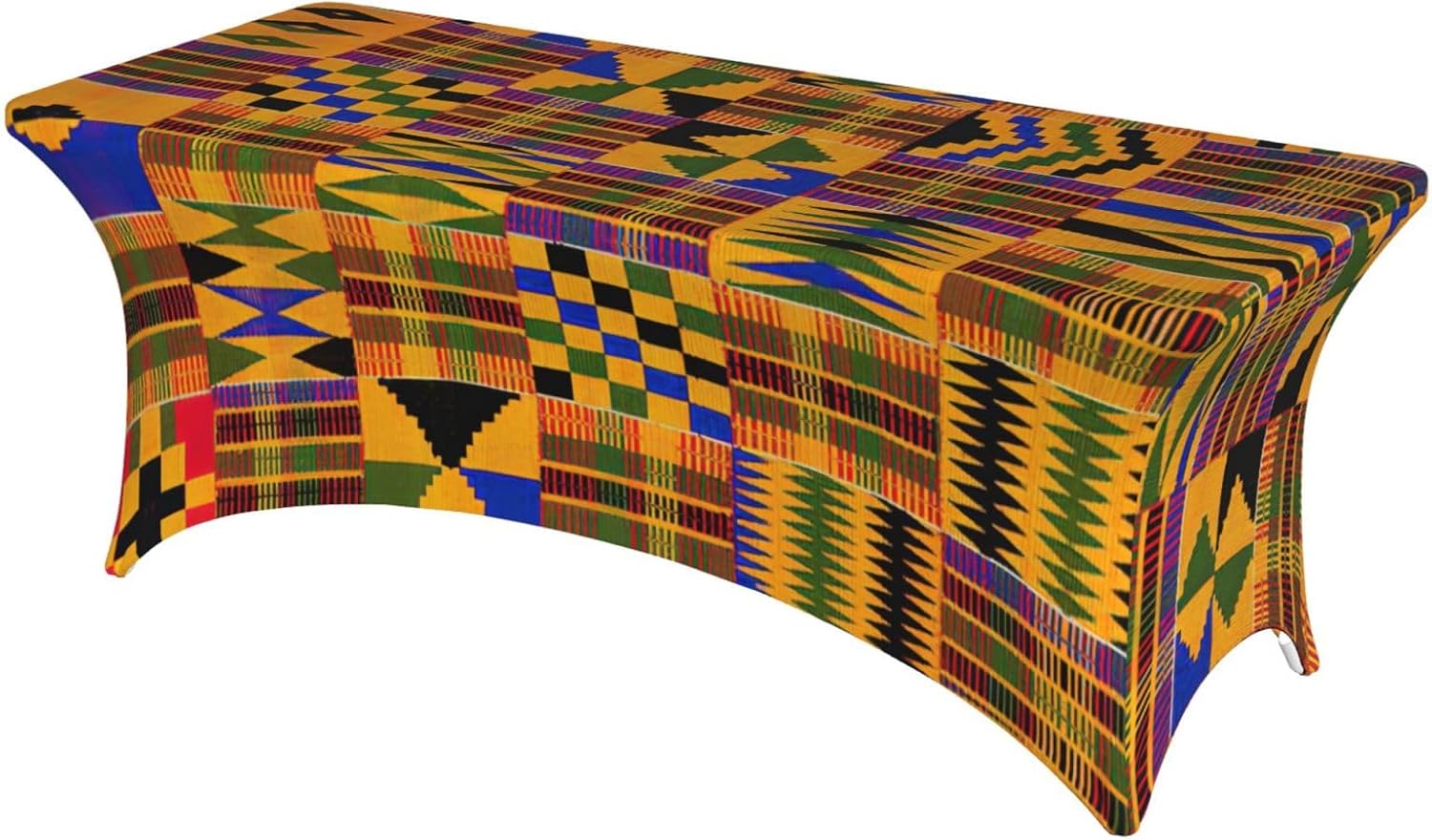 African Weaving Print Tablecloth 6 Foot Dining Cover Tables Wrinkle Resistant Table Cloth for Wedding Outdoor