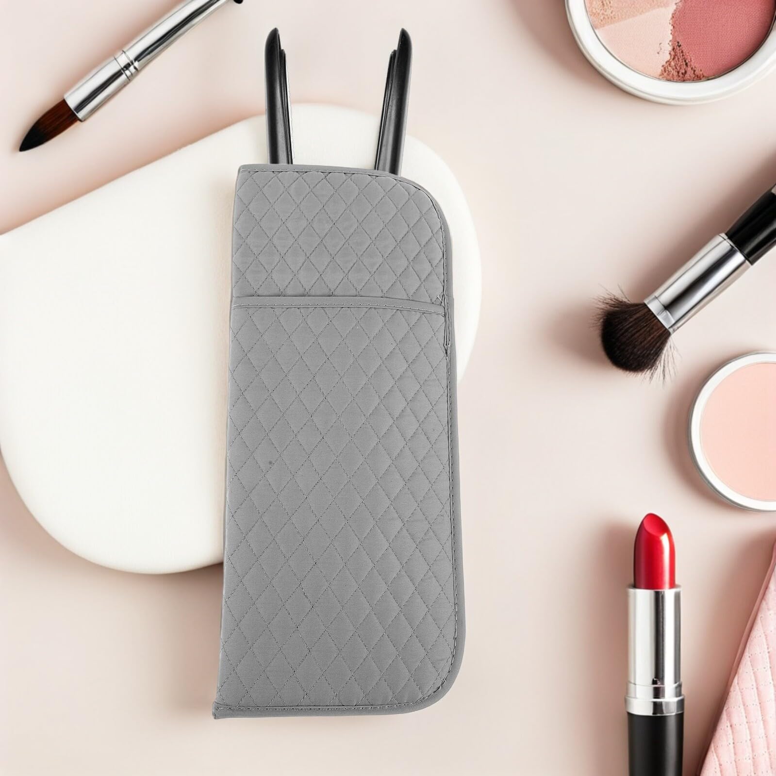 OUNONA Hitzebeständiges Reiseetui für Glätteisen und Lockenstab Aufbewahrungstasche für Stylinggeräte mit Schutzfunktion Organizer für Friseursalon Zuhause und Unterwegs 353 X 144 X