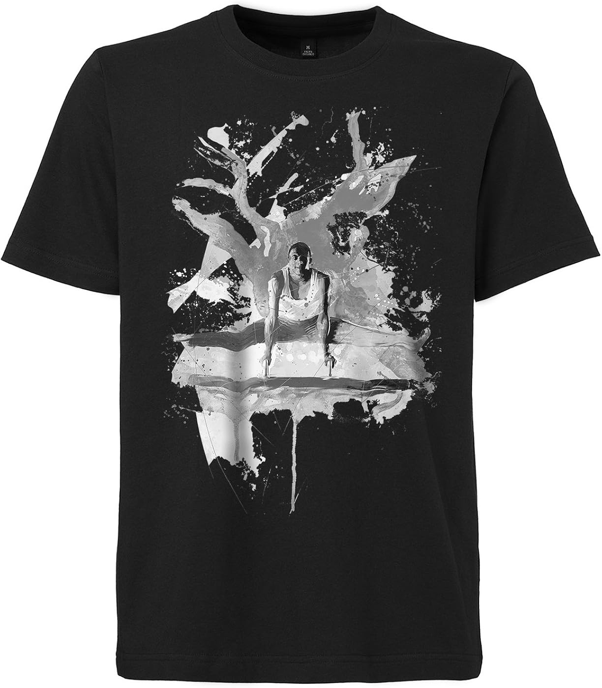 Turnen_VI schwarzes modernes Herren T-Shirt mit stylischen Aufdruck