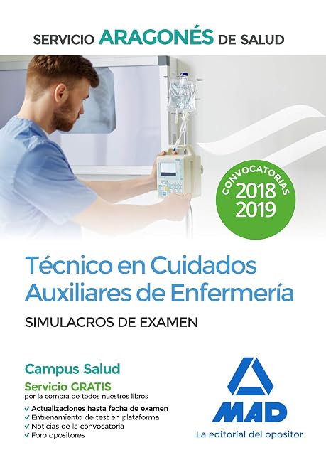 Portada de Técnico en cuidados auxiliares de enfermería del servicio aragonés de salud. Simulacros de examen