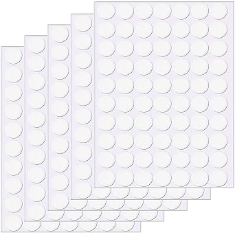 Outus Double Sided Dots Traceless Clear Putty Sticky Stickers Removable Reusable Transparent No Traces Adhesive Sticker Waterproof Small for Classroom Festival Decoration350 Pieces,20 mm