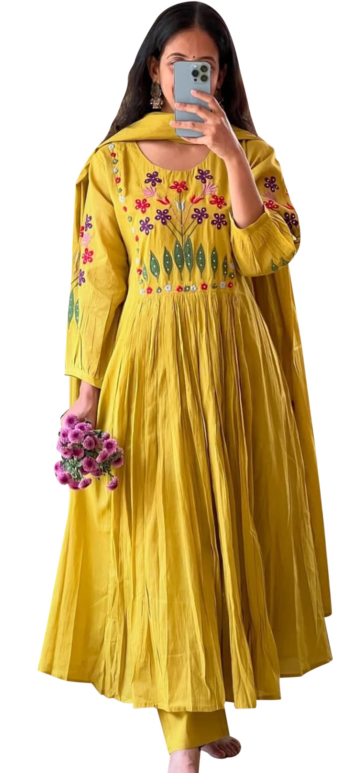 Ensemble kurta et pantalon coton contre la chaleur vêtement ample - 6