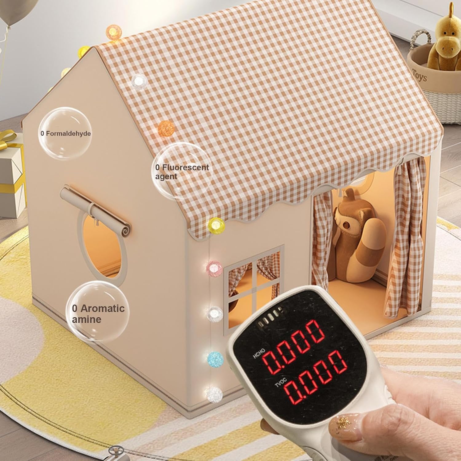 Kids Playhouse, Bed Game Secret Base, Large Space Tent, Indoor Play Tent, Adventure House, Child Imaginative Piece, Sturdy Bracket Frame for Toddle Boy Girl Classroom Home Dorm Travel