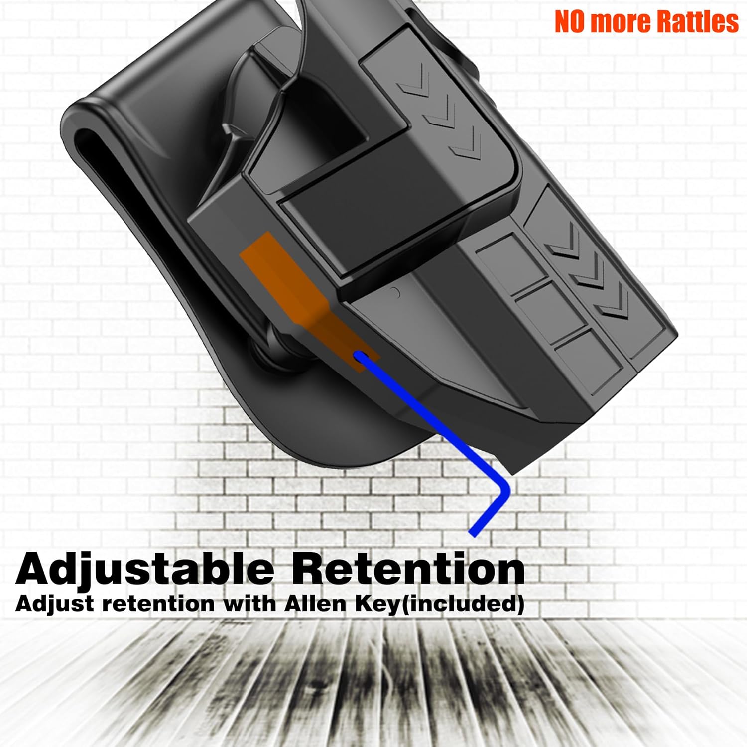 G43X MOS Holster for Glock 43X MOS, Glock 48 MOS, Glock 43X, Glock 43, Glock 48, Level 2 Retention Outside Waistband G43 Holster, Adjustable OWB Tactical Gun Holsters - Right Handed