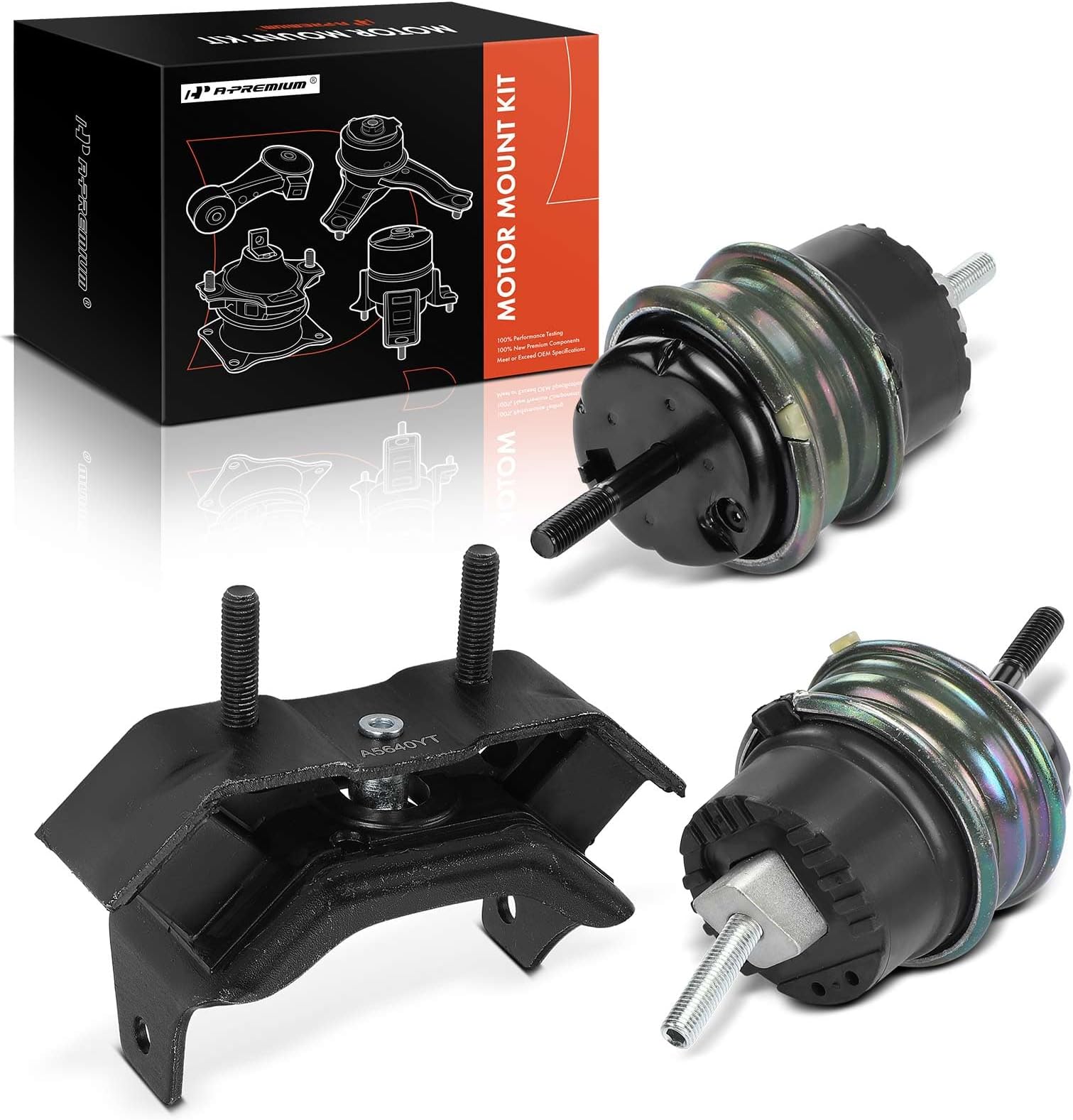 A-Premium 3PCS Engine Motor and Transmission Mount Kit Compatible with Chevrolet Camaro 2010-2015 6.2L, Manual Transmission, Replace# 92241645, 92239457