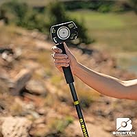 Vista 2 de Brunton Bastón plegable de Jacob's - Poste de transporte de aluminio de 3 secciones, 62.5 pulgadas extendido, rosca de 1/4-20 para Brunton OmniSlope