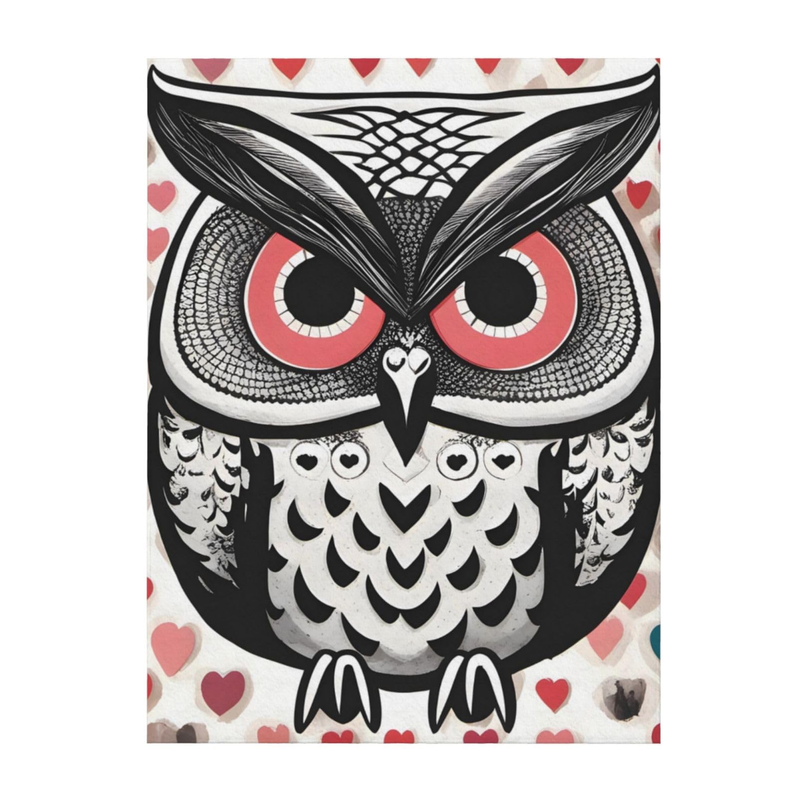 Couverture chouette d'amour jeté de lit élégant idée cadeau pour rester au chaud