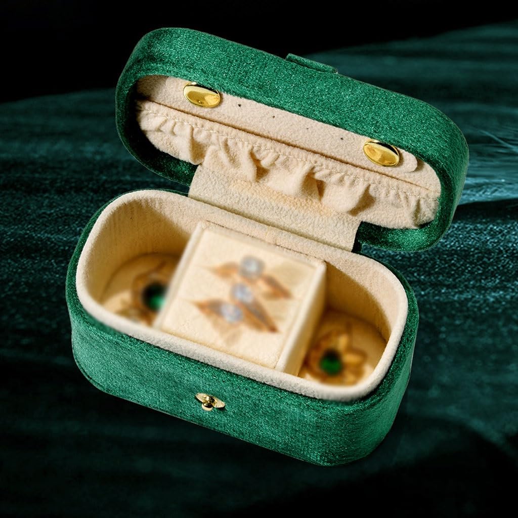 Schmuckschatulle, leichte, luxuriöse, tragbare Schmuckschatulle, Kleiner Reise-Handschmuck, Schmuckbeutel, Ring, kleine Schmuckaufbewahrungsbox, Schmuckaufbewahrungsbox