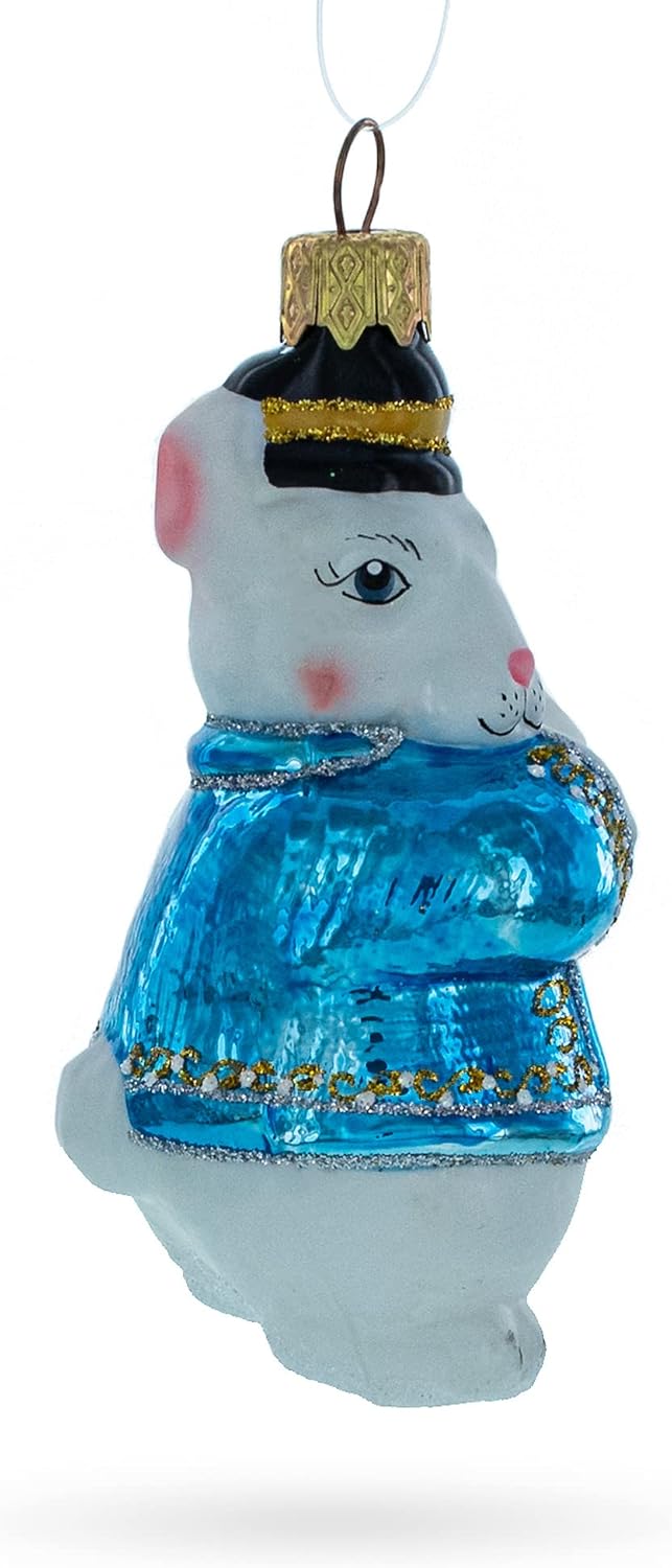 The White Rabbit Holding Watch Glass Christmas Ornament - Image 7
