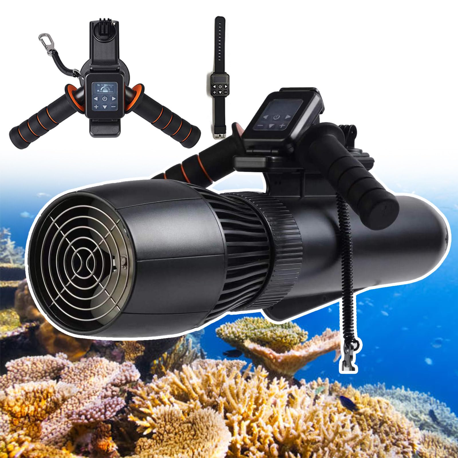 WDSOPK Underwater Sea Scooter,Underwater Scooter,Underwater Pool Scooter,with Removable Handle,for Jet Surfboard,40m Depth Swimming Pool (size_name 16000mAh)