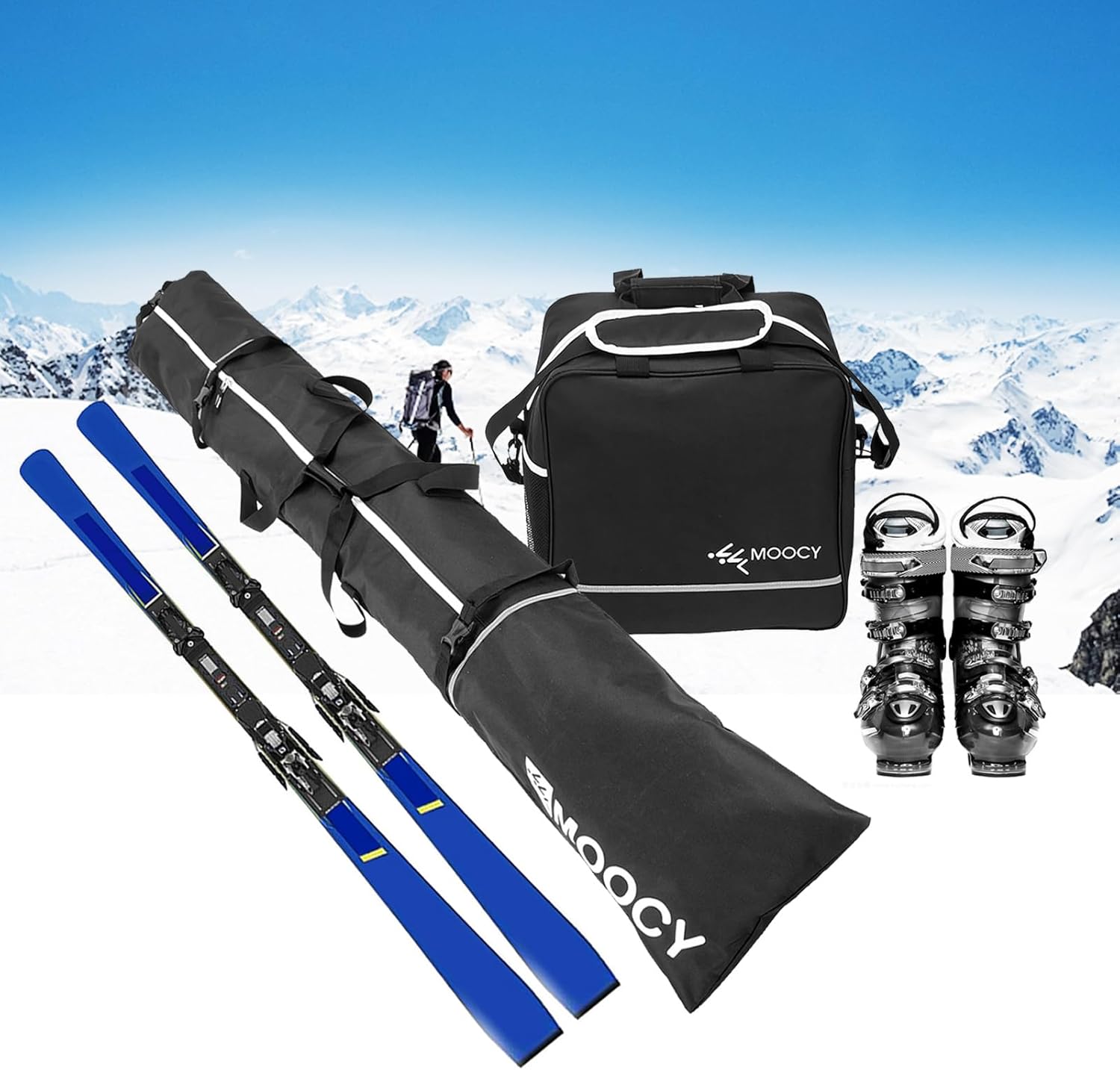 Padded Snowboard Bag, Padded Ski Storage Box Waterproof, Road Trips Storage Organizer For Snowboard, Goggles, Gloves, Ski Outdoor Camping, And Hiking Accessories