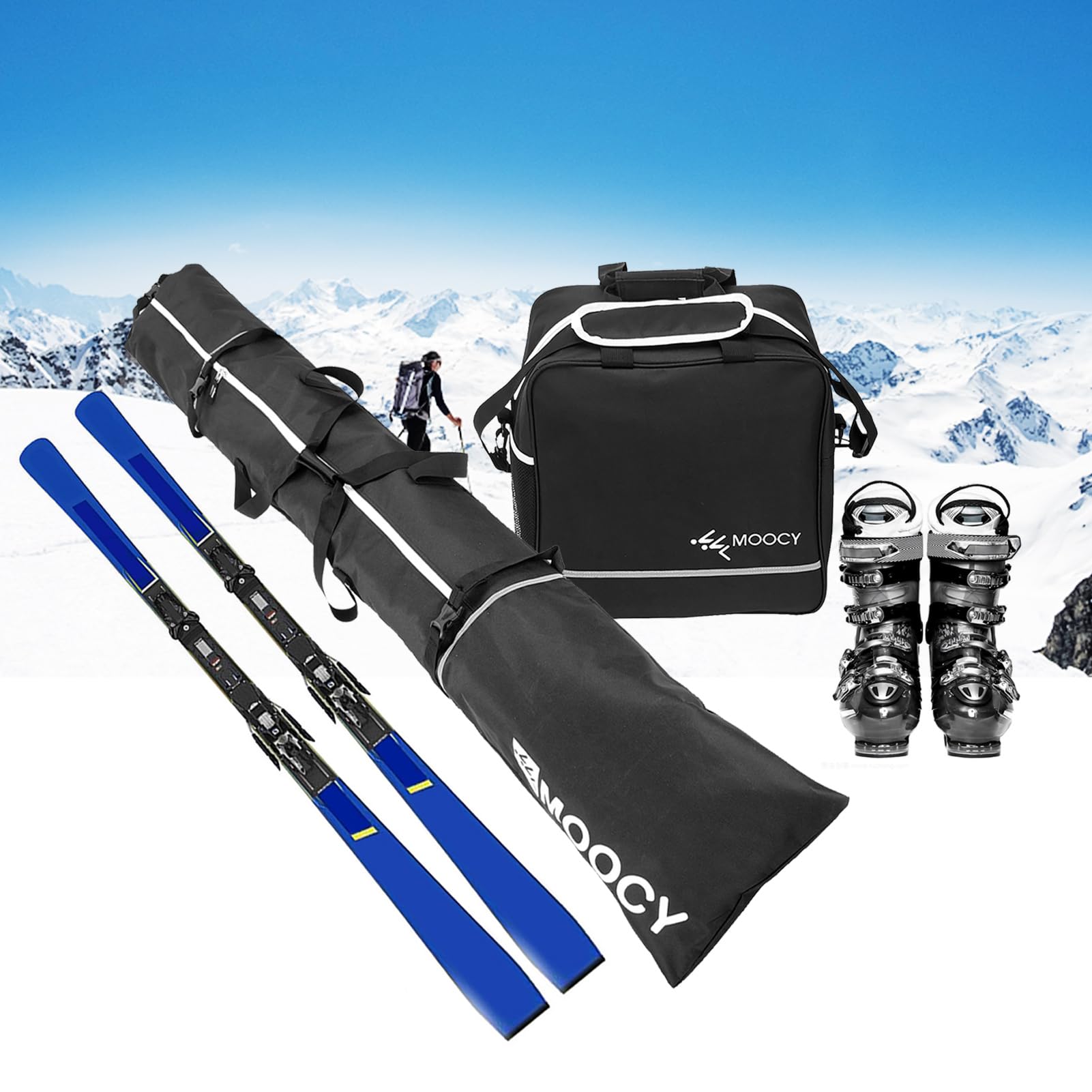 Borsa da snowboard | Trasporto aereo da snowboard – Custodia imbottita per | il trasporto di occhiali, guanti, attrezzatura da neve, sci e campeggio all'aperto