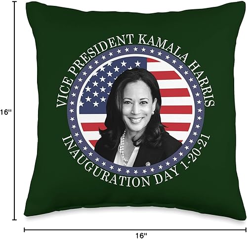 Miniatura 5 de Vice President Kamala Harris Apparel Vicepresidente Kamala Harris MVP Día de Inauguración 1-20-21 Throw almohada, 18x18, Multicolor