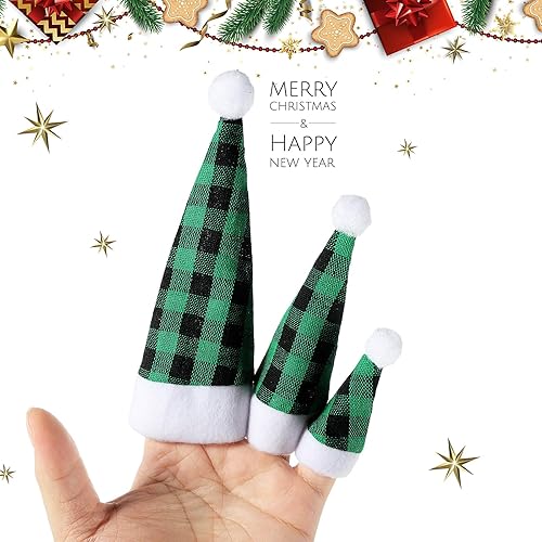 Miniatura 9 de SATINIOR 48 piezas de 6.7 pulgadas, 4.72 pulgadas, 2.75 pulgadas, mini sombreros de Papá Noel de Navidad para manualidades