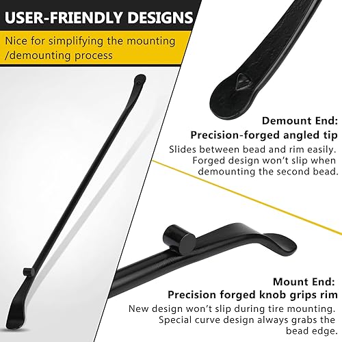 Miniatura 7 de Montaje de neumáticos y hierro desmontable, herramienta de extracción de cambio de neumáticos para neumáticos sin cámara, barra de neumáticos para