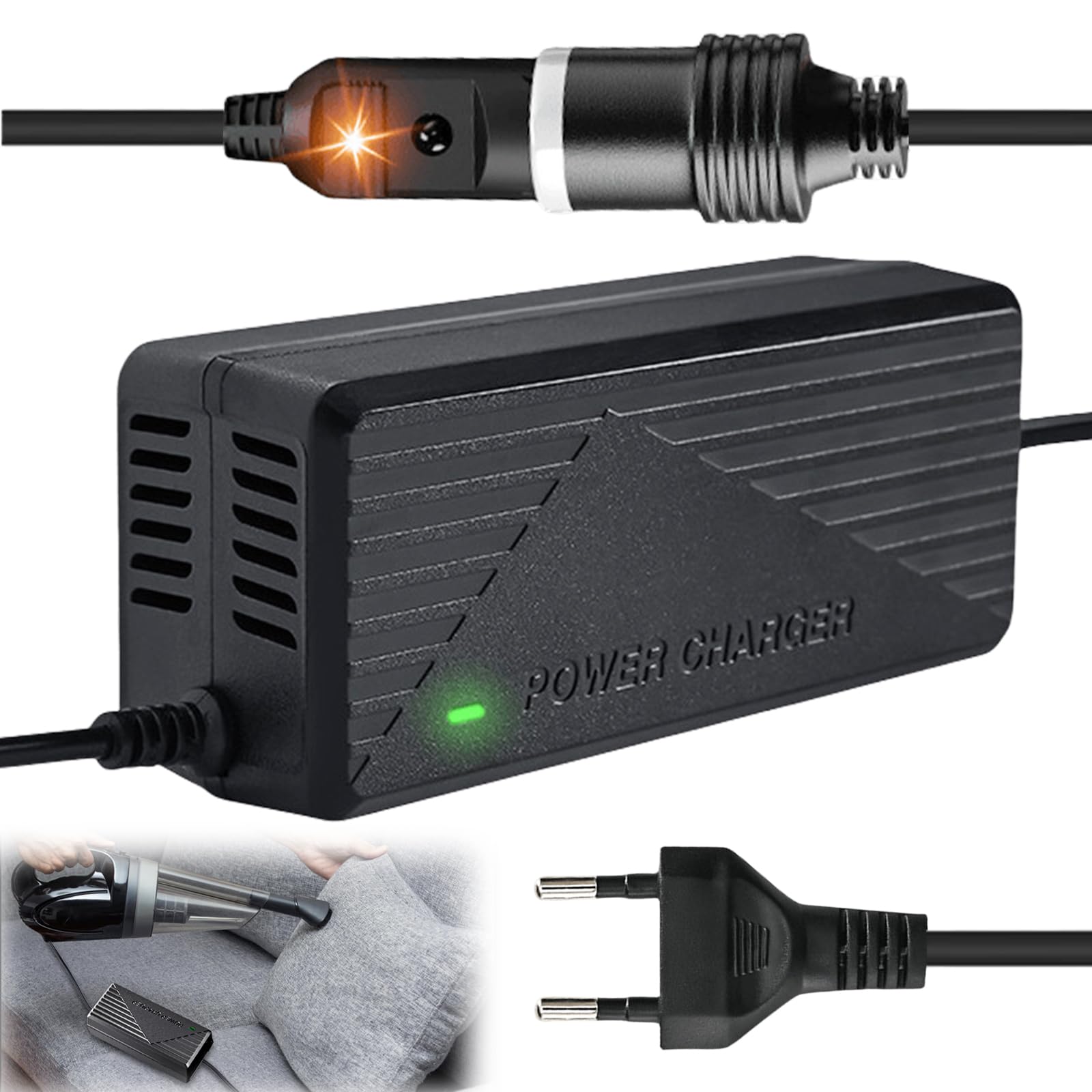 Convertisseur de tension 220 V vers 12 V, adaptateur allume-cigare, adaptateur secteur, adaptateur de glacière, redresseur d'alimentation pour compresseur, glacière, lampes LED et ventilateurs