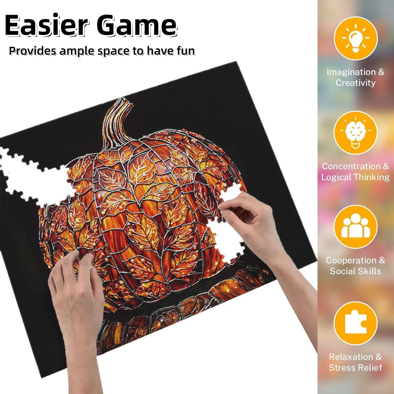 Jigsaw Puzzle, 3000 Pezzi Puzzle Classici, Zucca Puzzle Rilassamento Intelligence, Mpossibile Difficile Puzzle Impegnativo per Adulti Puzzle Gioco Familiare, Regalo per Amore Amico fr0-401