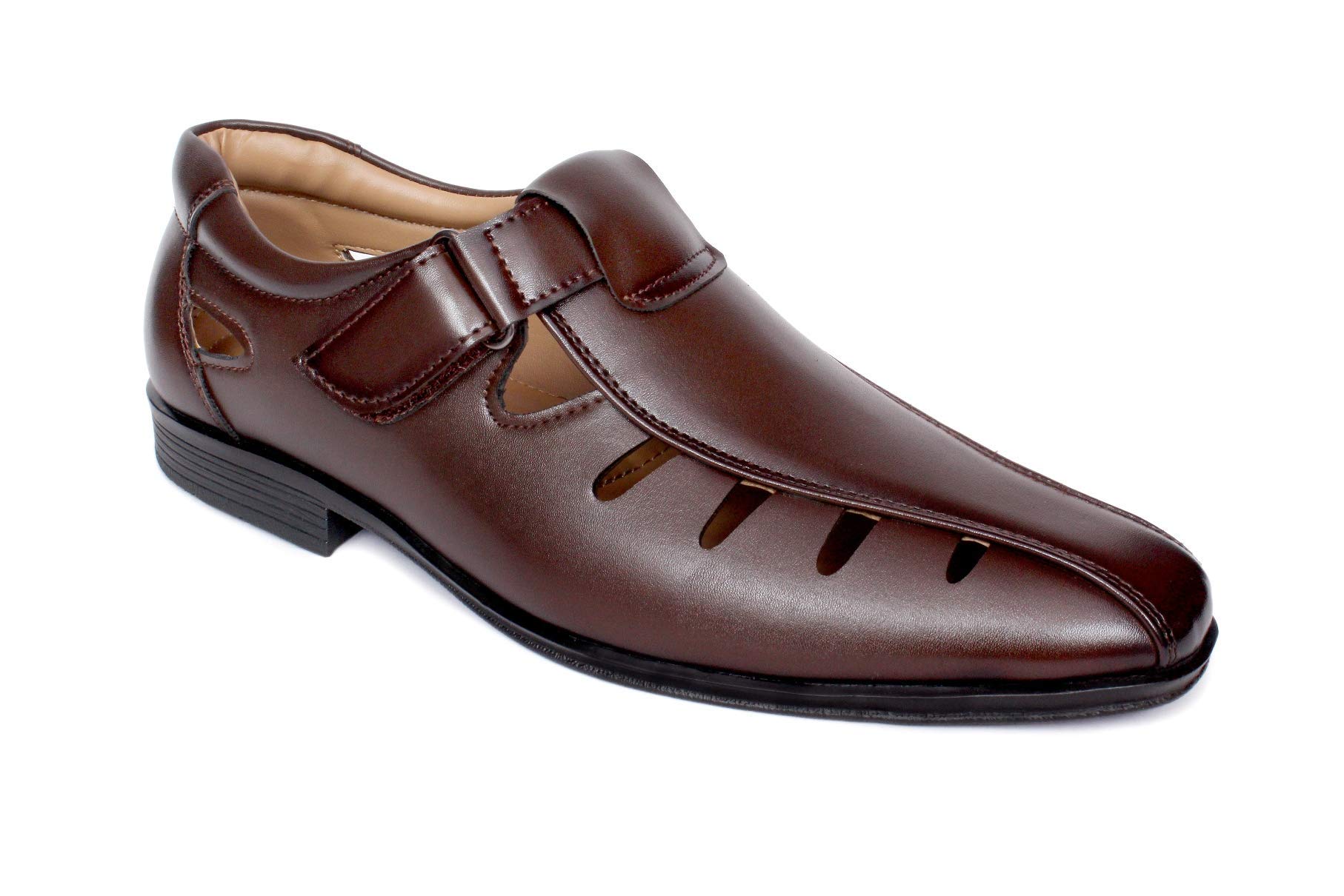 Bluegold MENS FORMAL SANDALS (BROWN, SIZE_8) Fashion Sandal 4