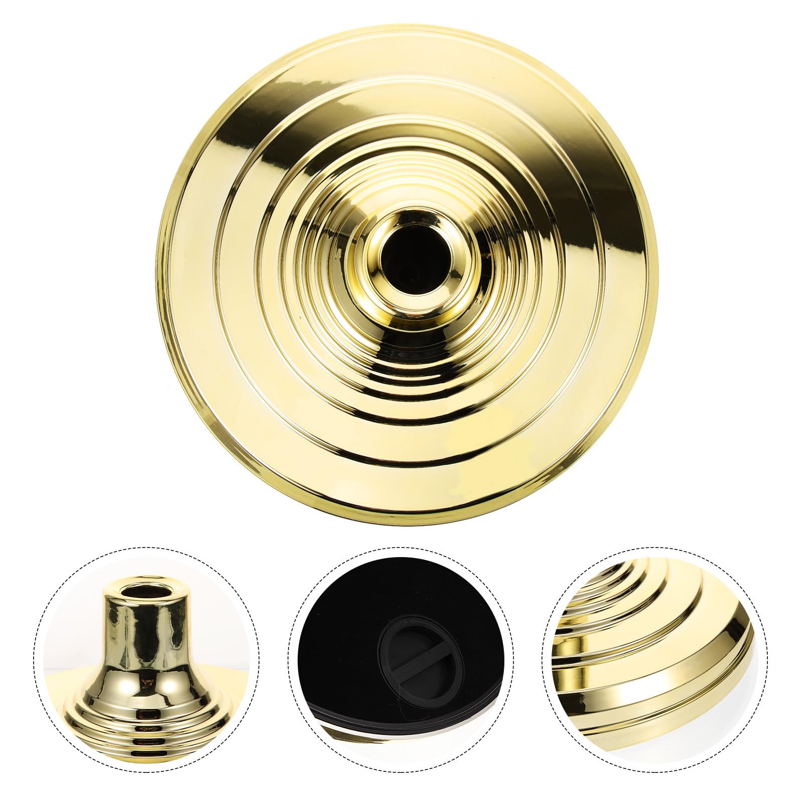 ifundom Soporte para Mástil de Bandera Base Estable de 30cm de Plástico Dorado para Banderas Diámetro de 2.54 a 3.3cm para Suelo Adecuado para Jardín o Patio