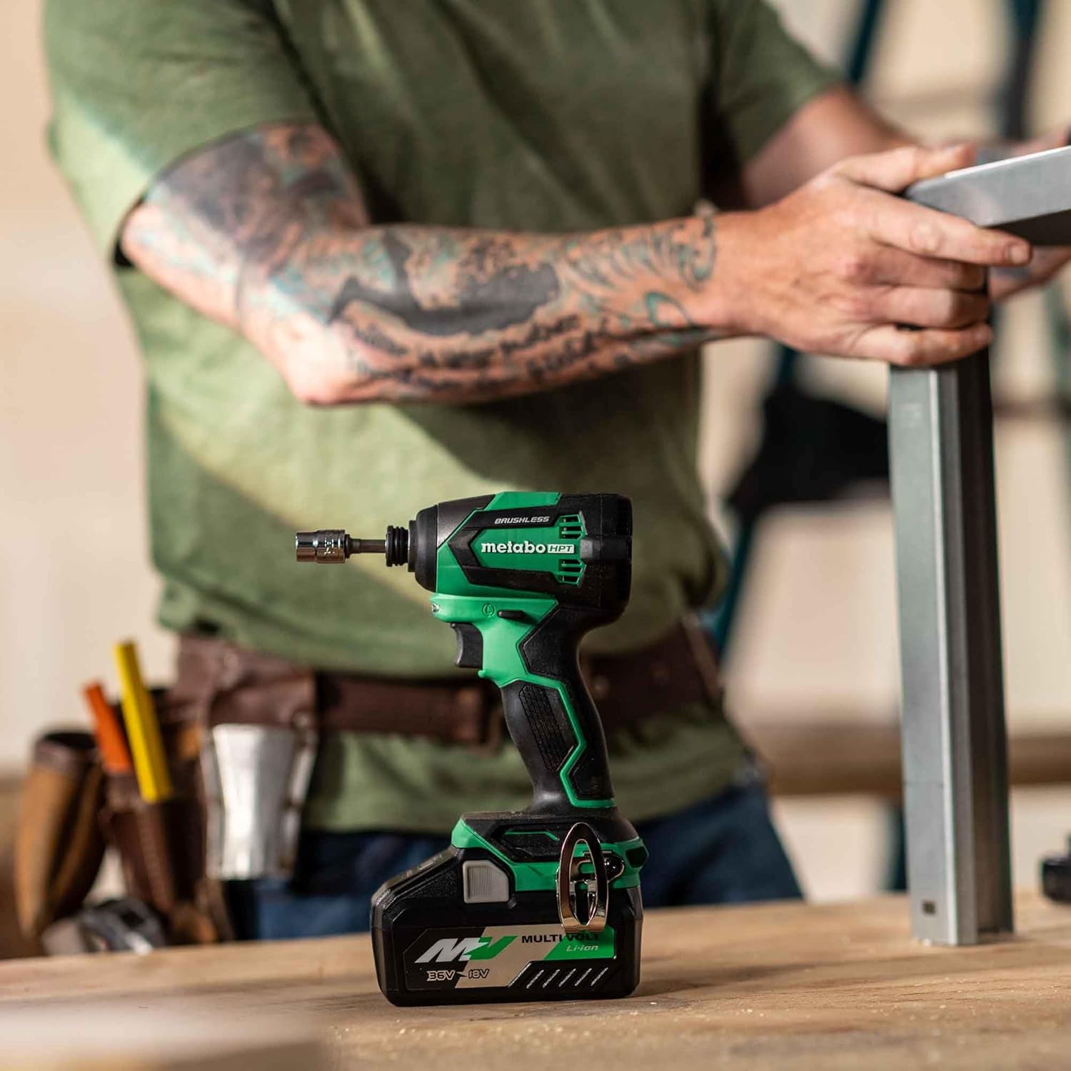 Metabo HPT 18V MultiVolt™ Brad Nailer + Impact Driver Combo Kit, KC18DEXQD - Image 9