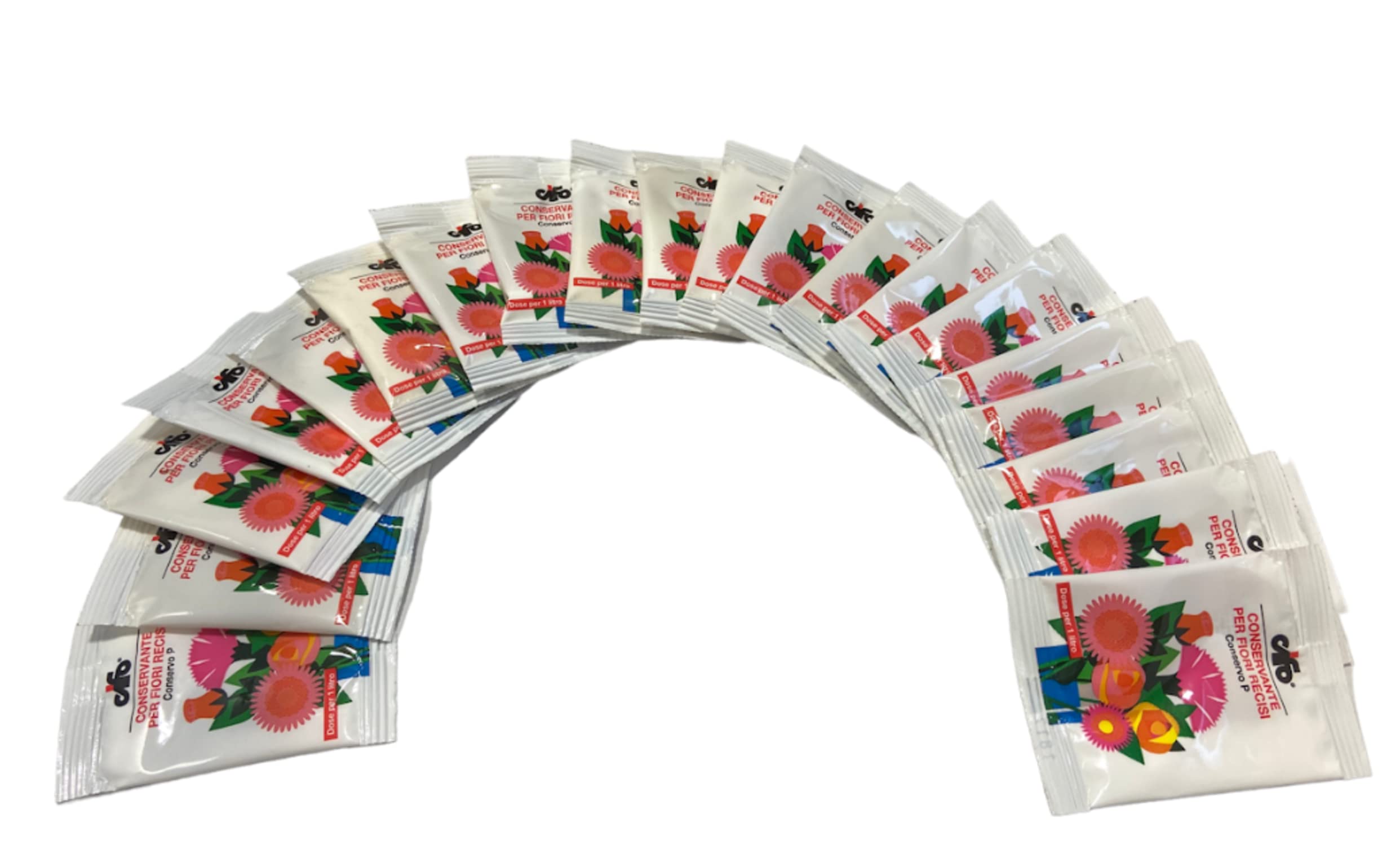 Cifo Conservateur pour Fleurs coupées, nourrit et conserve plus longtemps toutes les fleurs coupées. (1 sachet = 5 gr.) (20)