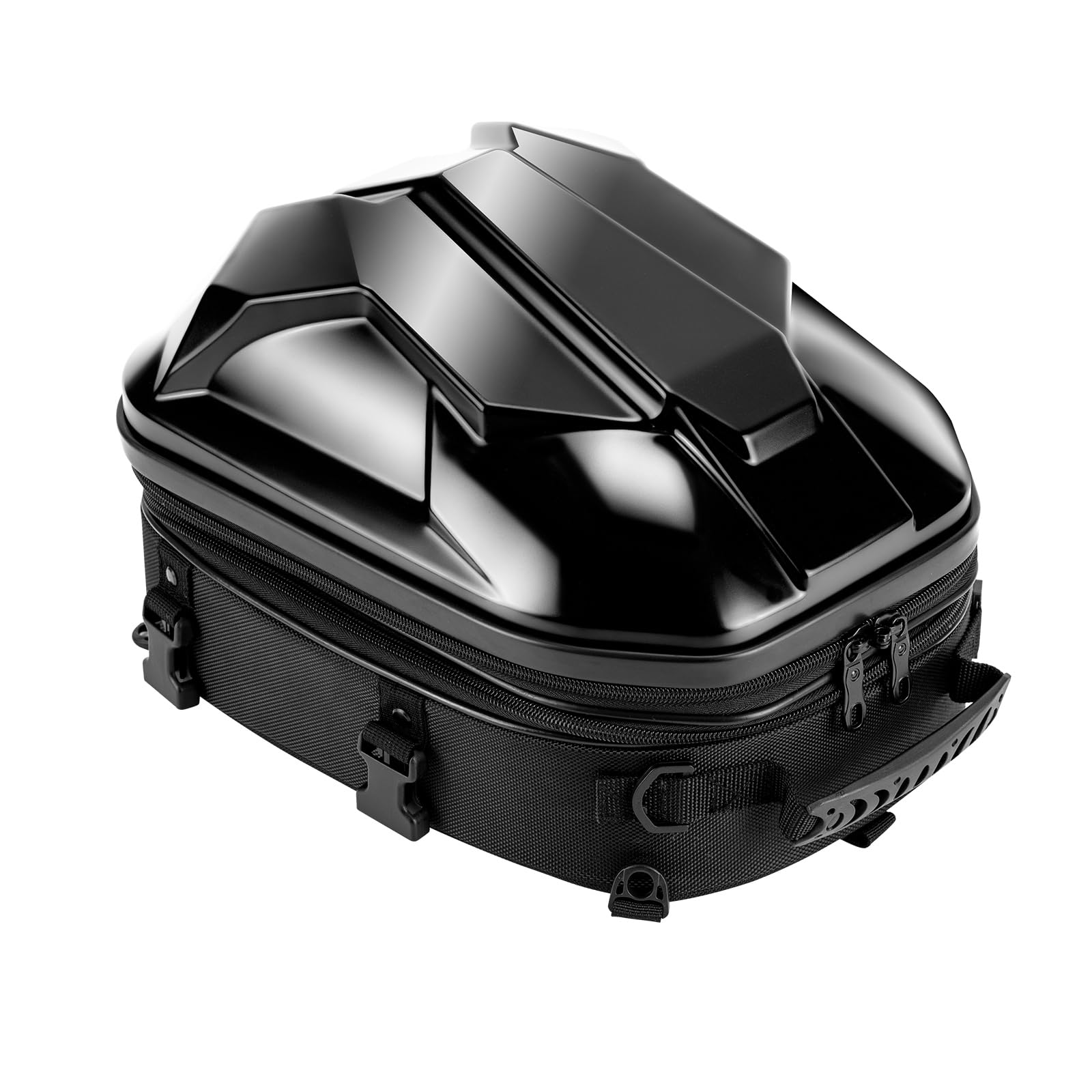 Photo 1 of SUNPIE Motorcycle Tail Bag 15L-20L Expandable Motorcycle Luggage Backpack Helmet Bag ABS Hard Shell Waterproof Motorbike Storage Bags, Dual Use Luggage Rucksacks with Storage(Black)