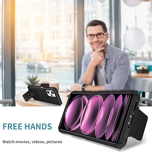 Miniatura 5 de CCSmall Funda para Xiaomi Redmi Note 12 Pro 5G con cubierta de cámara deslizante, protección militar contra caídas Funda trasera dura y borde suave